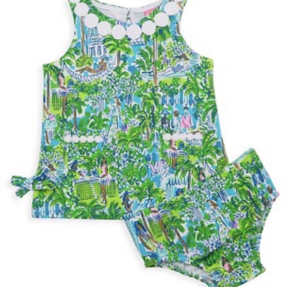 Lilly Pulitzer Vibrant Green Kids Pajama Set
